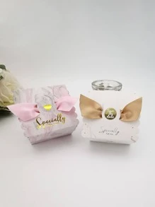 10 piezas Caja de embalaje papel regalo con patrón de mármol para fiesta - Rosa - Ver 5