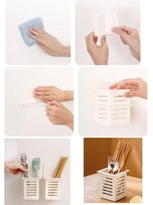 1 Giá Đựng Đồ Nhà Bếp Bằng Nhựa, Giá Để Đồ Đa Năng Hiện Đại Cho Nhà Bếp - trắng - Xem 9