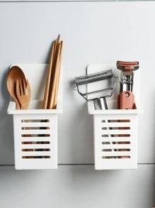 1 Giá Đựng Đồ Nhà Bếp Bằng Nhựa, Giá Để Đồ Đa Năng Hiện Đại Cho Nhà Bếp - trắng - Xem 2