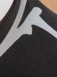 1入組花朵圖案椅子座位現代滌綸餐椅座套 - 彩色 - 查看 4