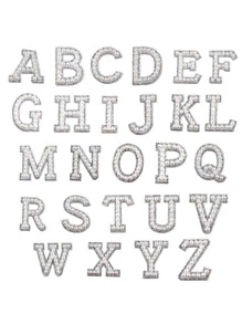 WHICHLIFE 1/26pcs English Alphabet Pearl DIY Clothes Patch (One Size Fits All) - Multicolor - View 1