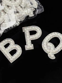 WHICHLIFE 1/26pcs English Alphabet Pearl DIY Clothes Patch (One Size Fits All) - Multicolor - View 4
