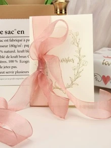 1 buc Panglică solidă pentru ambalaj cadou, panglică modernistă cu filament de poliester pentru petrecere - Caisă - Vizualizare 1