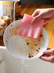 1pack/70pcs Disposable Kitchen Cleaning Cloths, Random Colors,Kitchen,Bathroom,Home,Household Supplies - Multicolor - View 3