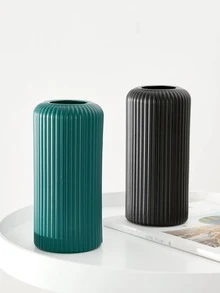 1入/2入組極簡風格水栽花器，歐陸仿陶瓷塑料花瓶，創意裝飾花卉小瓶 - 綠色 - 查看 2