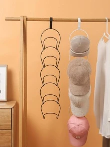 5入組/套鐵質帽架現代主義免打孔家居帽收納架 - 白色 - 查看 4