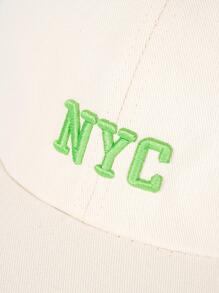 1入組女式字母刺繡休閒棒球帽適合日常生活 - 米色 - 查看 4