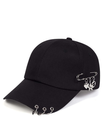 1pc Heart & Ring Decor Casual Baseball Cap, For Daily Life Street Valentine's Day Valentines