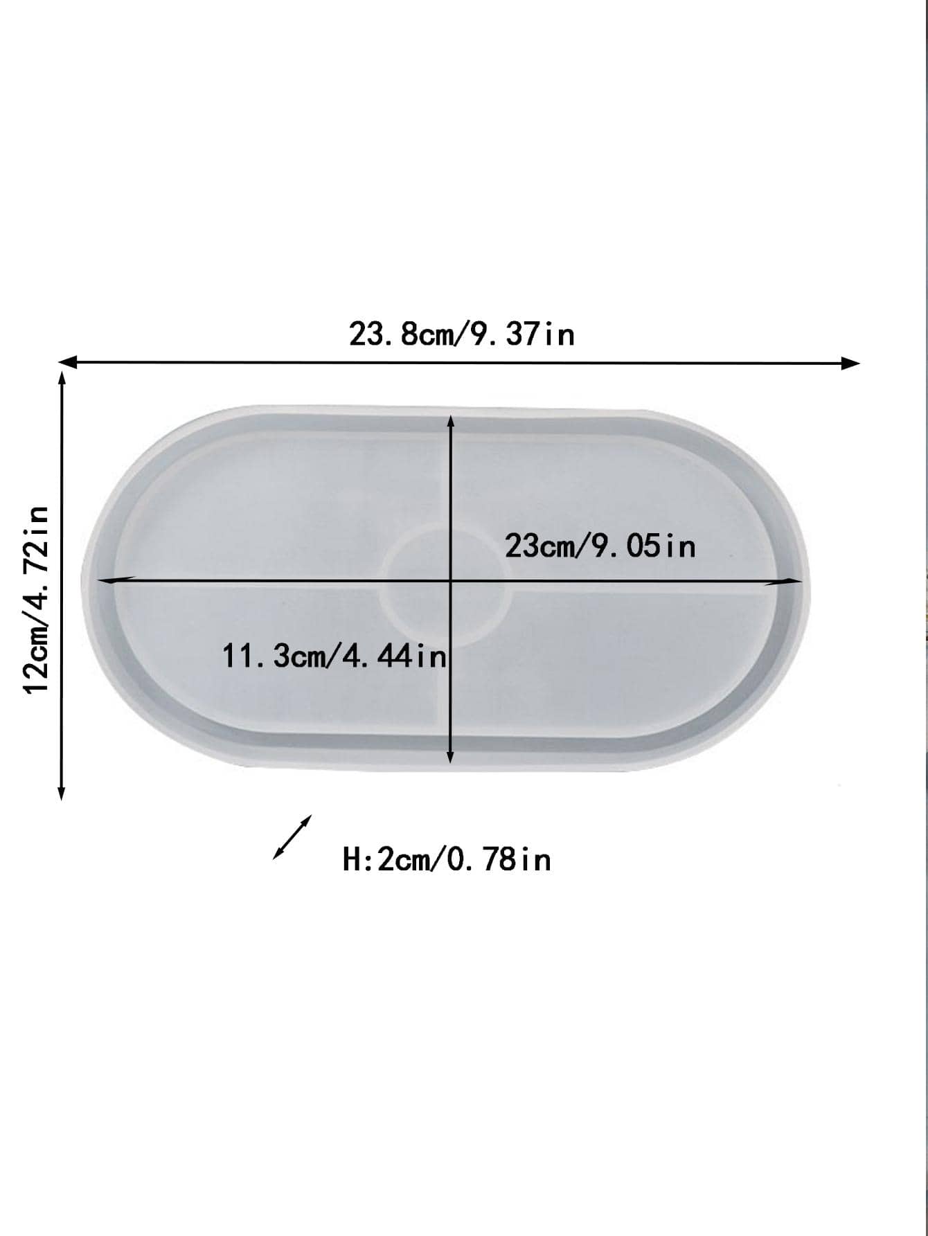 1pc Silicone Coaster Mold - White - View 1