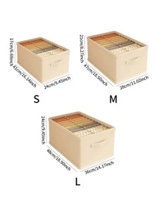 1 hộp lưu trữ có thể gập lại chắc chắn - Màu Khaki - Xem 7