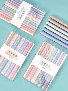 6支混合顏色記號筆簡單多用途雙頭永久記號筆學校、繪圖、書寫 - 橘色 - 查看 1