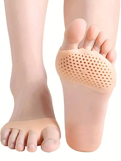 2pcs Silicone Non-Slip Forefoot Pad, Minimalist Plain Forefoot Pad For HomeFor Outdoor,Sport,Travel,Household,Office,School