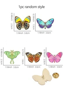 1pc Zinc Alloy Party Badge, Modern Butterfly Design Party Badge For Party - Multicolor - View 5