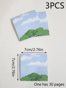 1 tờ giấy dán hình phong cảnh - Nhiều màu - Xem 2