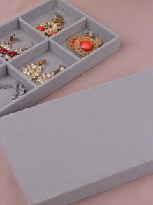 1個中密度纖維板珠寶盤,極簡平面多格珠寶盤,適用於家居,情人節禮物 - 灰色 - 查看 7
