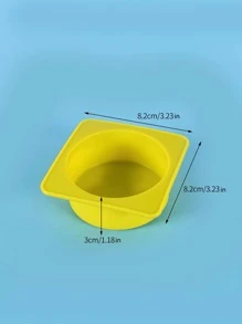 Khuôn silicone thiết kế tròn 1pc - Màu vàng - Xem 6