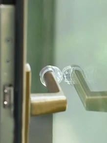 Vòng chống va đập bằng PVC trong suốt cho tay nắm cửa, thiết bị dập nổi tay nắm cửa để ngăn va chạm cửa, núm cửa, chặn cửa, tay nắm cửa, chặn cửa, trang trí phòng. - Trong sáng - Xem 2