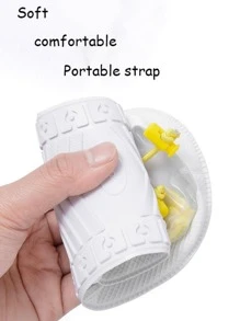 1 đôi Ủng đi mưa họa tiết kỳ lân hoạt hình cho trẻ em - Đỏ và trắng - Xem 6