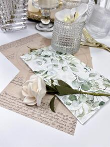 20pcs Leaf Pattern Disposable Napkin