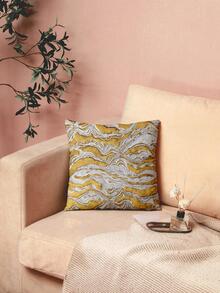 1入組無填充物圖形圖案靠墊套現代梭織織物裝飾靠墊套適用於床、沙發 - 彩色 - 查看 2