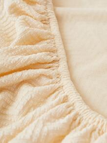 1 pieza unicolor elástico sofá Cojín del asiento moderno poliéster Funda de cojín de sofá para casa - Beis - Ver 8