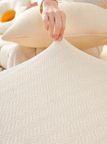 1 pieza unicolor elástico sofá Cojín del asiento moderno poliéster Funda de cojín de sofá para casa - Beis - Ver 6