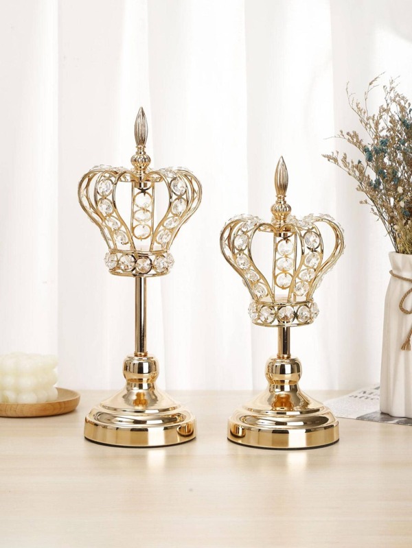 1pc Crown Design Candle Holder SHEIN UK