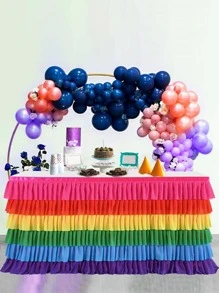 1 pieza Mantel de rayas - Beis - Ver 6