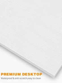 1pc L-shaped Desk with Adjustable Monitor Stand,Gaming Desk with Carbon Fiber Desktop,Home Desk with Foot Insert Function