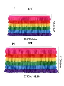 1 pieza Mantel de rayas - Beis - Ver 9