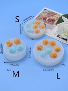 1 个硅胶模具，创意形状硅胶模具，适用于 DIY 工艺品 - 白色 - 查看 2