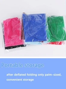 3入組素色U型枕頭和眼罩和耳塞戶外、旅行用簡易旅行枕套裝 - 粉色 - 查看 2