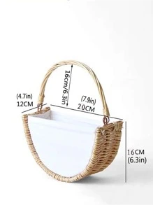 1入組圓形花籃子 - 彩色 - 查看 2