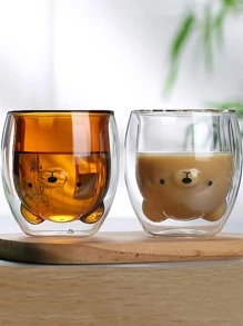 1入組卡通熊設計透明杯子 - 無色 - 查看 1