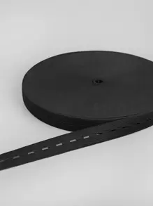 1卷素色彈性帶 - 黑色 - 查看 1