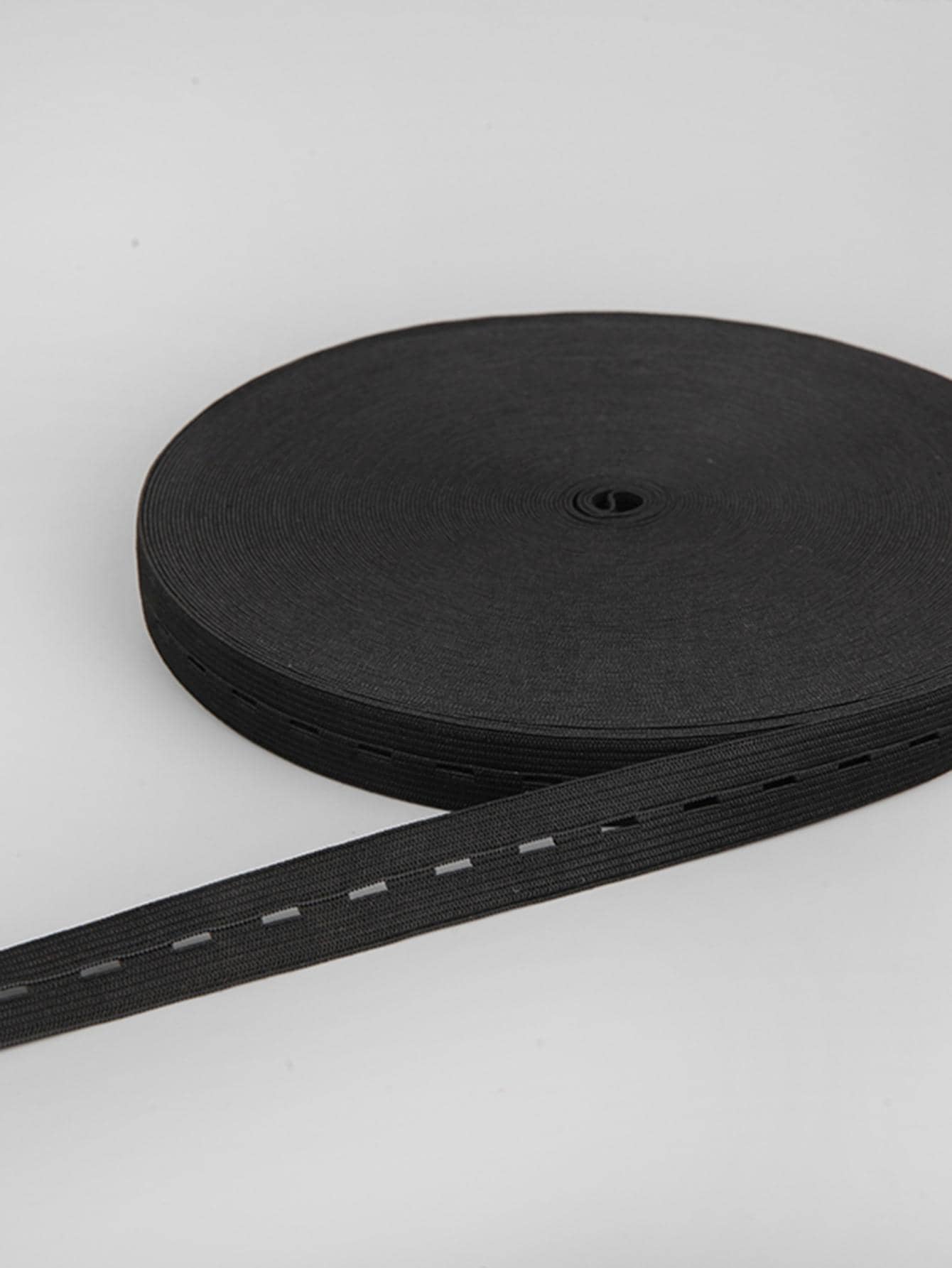 1卷素色彈性帶 - 黑色 - 查看 1