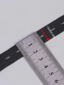 1卷素色彈性帶 - 黑色 - 查看 2