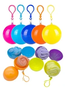 1 pieza Ropa de lluvia portátil desechable - Multicolor - Ver 1