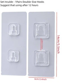 1入組壁掛式電源板支架透明塑料電源板存儲扣 - 無色 - 查看 9