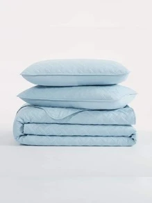 3入組/套素色床罩套裝臥室極簡主義布藝床罩罩套裝