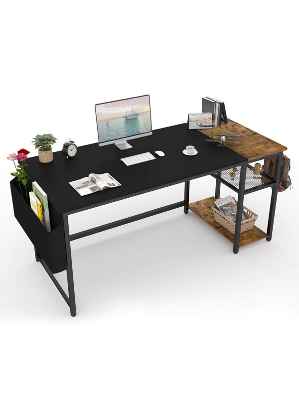 Furmax 1pc Office MDF Desk with Powdercoated Steel Desk