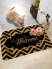 1 Hình Học & Chữ Đồ Họa Thảm Cửa Hiện Đại Polyester Chống Trơn Trượt Trong Nhà Ngoài Trời Thảm Cho Gia Đình - Nhiều màu - Xem 1