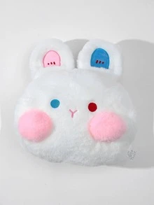 1 pieza Cojín con diseño de conejo de dibujos animados decorativo dulce poliéster para casa - Blanco - Ver 4