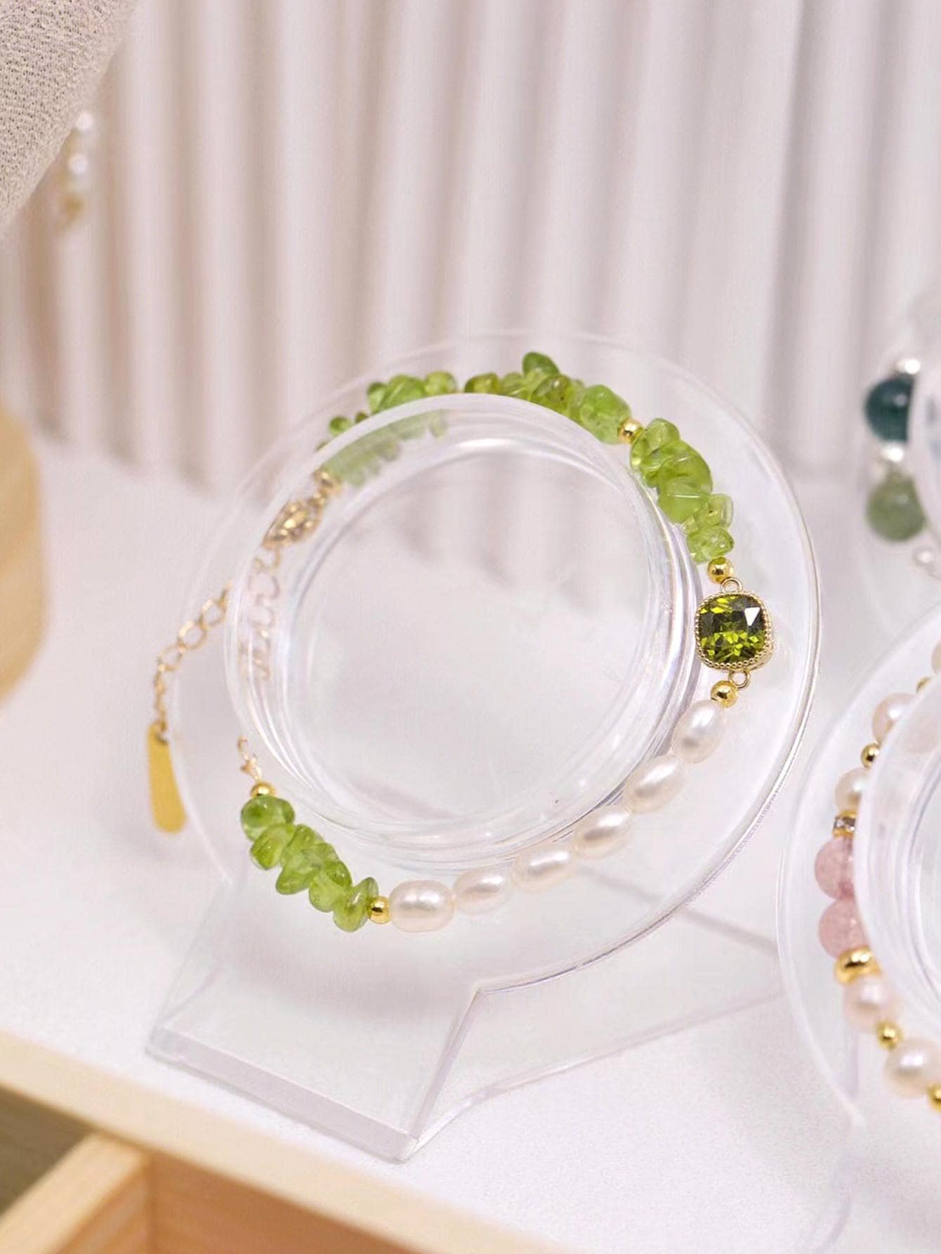 1pc Clear Jewelry Display Rack, Bracelet Display Stand For Home - Clear - View 1