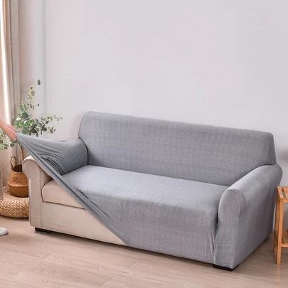 1 pieza Funda de sofá minimalista y elástica, hecha de seda de leche, diseño elástico todo en uno, lavable a máquina, protector de sofá apto para mascotas, se ajusta a sofás de 1 a 4 plazas, adecuado para sala de estar, dormitorio, área de comedor