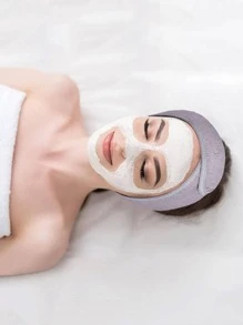1入組素色彈性頭帶灰色防滑髮帶家用 - 灰色 - 查看 2