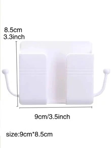 1 件壁挂式手机充电收纳盒，白色收纳架，适用于家庭秋季家居装饰房间装饰 - 白色 - 查看 5