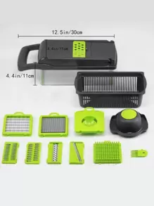 15 piezas Rayador de verdura Set - Verde - Ver 5