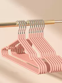 10 piezas Percha de acero inoxidable ropa moderno anti deslizante para casa - Rosa - Ver 1