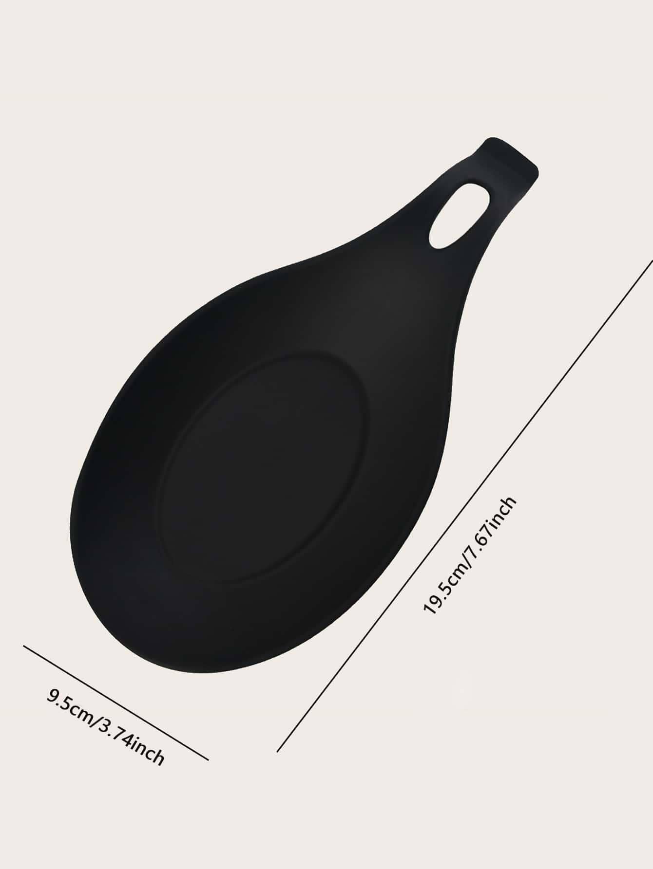 4 Cucchiai Da Cucina In Silicone Nero, Resistenti Al Calore, Lunghezza 27,5 Cm